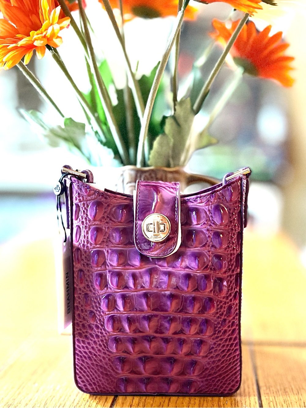 Brahmin Marley Mini Crossbody in Dewberry Melbourne